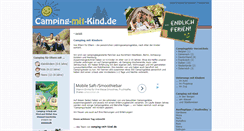 Desktop Screenshot of camping-mit-kind.de